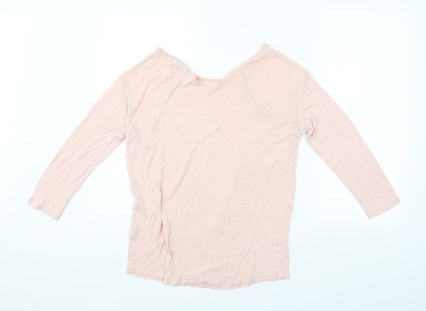 Womens UK Size L Springfield Pink Basic T-Shirt