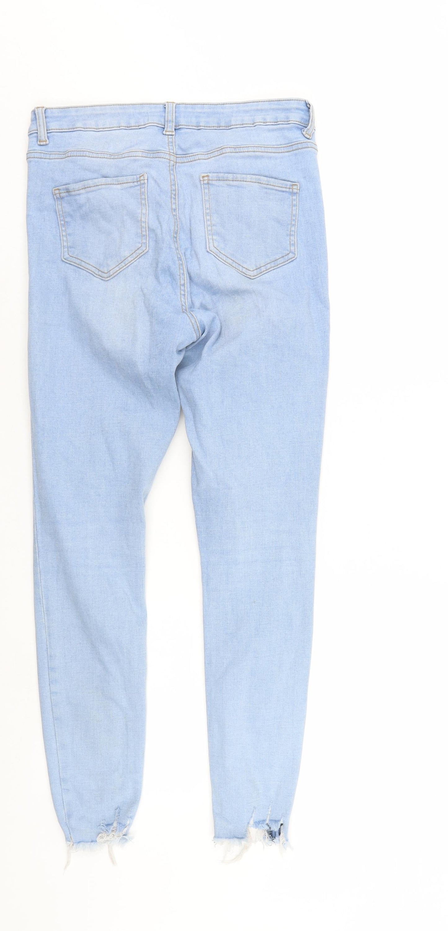 Denim & Co. Womens Blue  Denim Tapered Jeans Size 10 L27 in