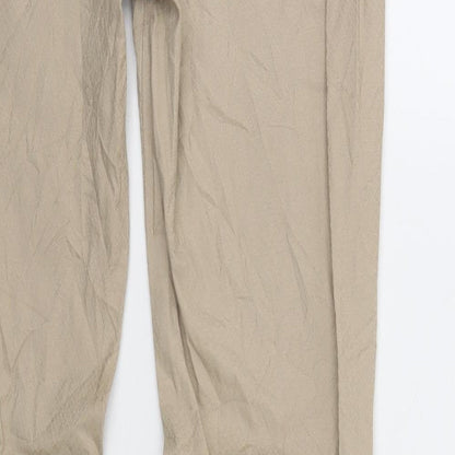 Micha Womens Beige Animal Print Denim Straight Jeans Size 8 L31 in