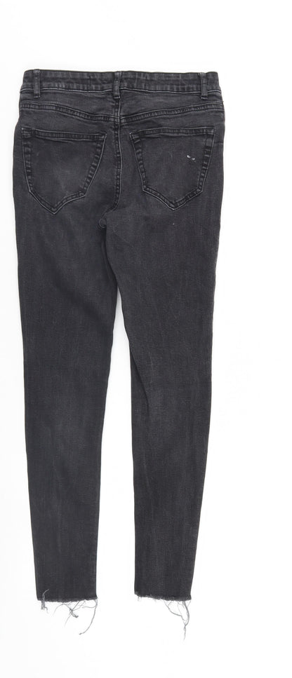 Denim & Co. Womens Black  Denim Tapered Jeans Size 6 L26 in