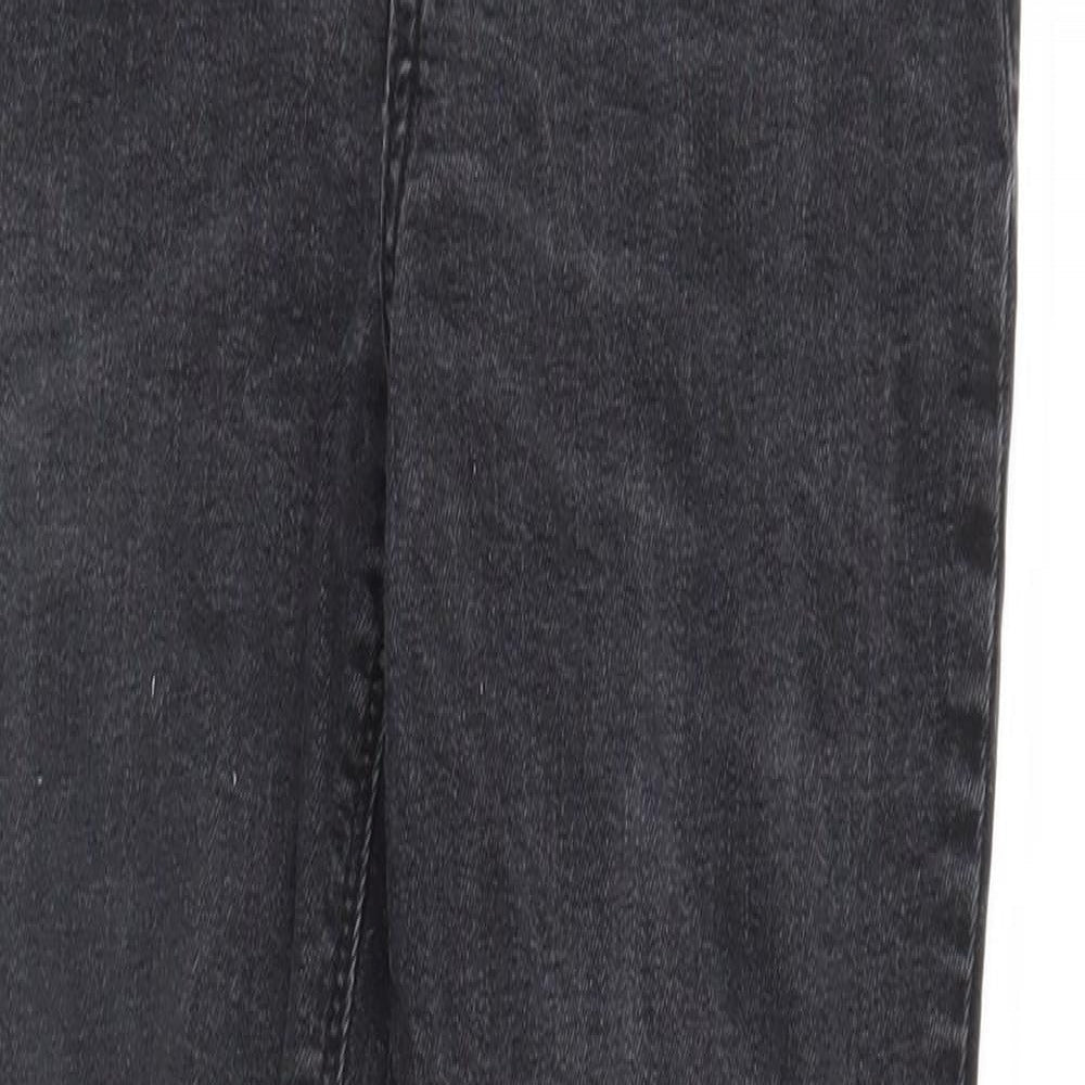 Denim & Co. Womens Black  Denim Tapered Jeans Size 6 L26 in