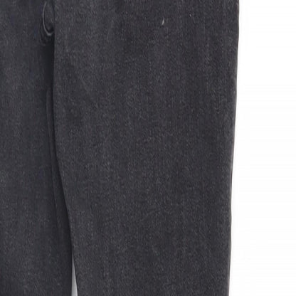 Denim & Co. Womens Black  Denim Tapered Jeans Size 6 L26 in