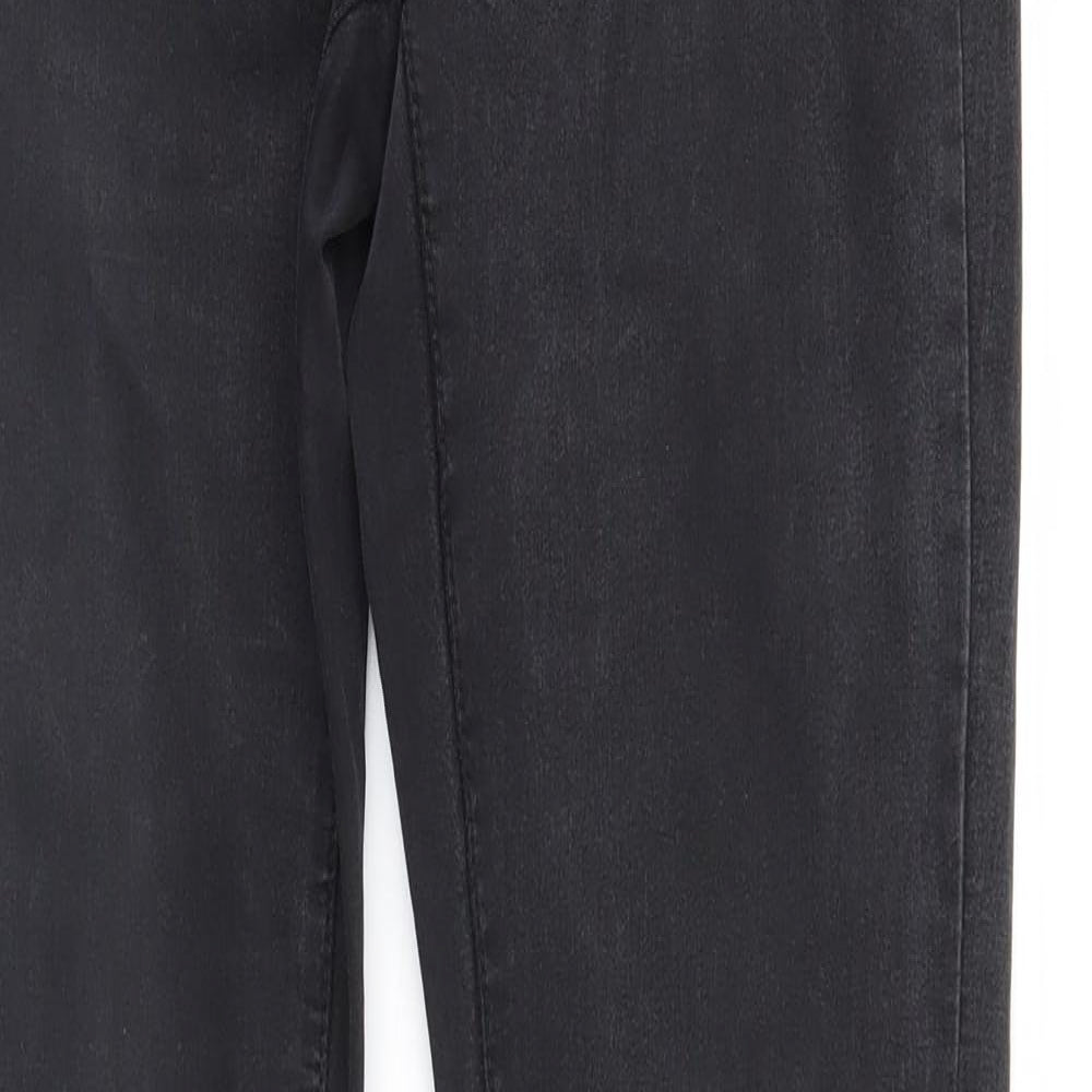 Denim & Co. Womens Black  Denim Straight Jeans Size 12 L31 in