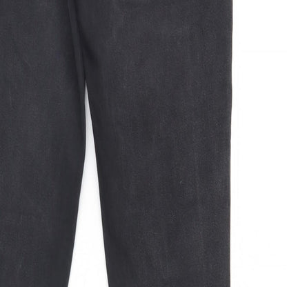 Denim & Co. Womens Black  Denim Straight Jeans Size 12 L31 in