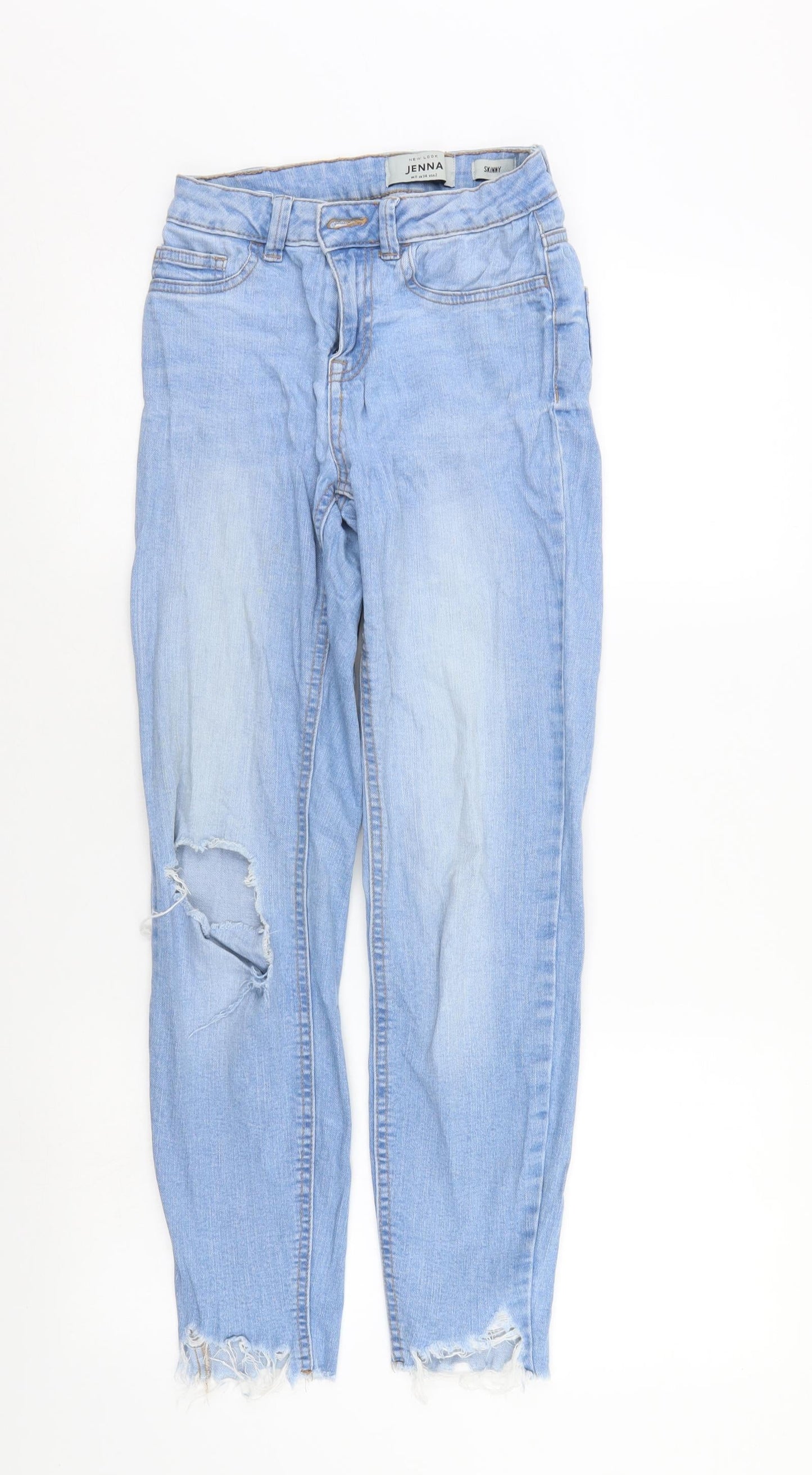 New Look Womens Blue  Denim Straight Jeans Size 6 L27 in