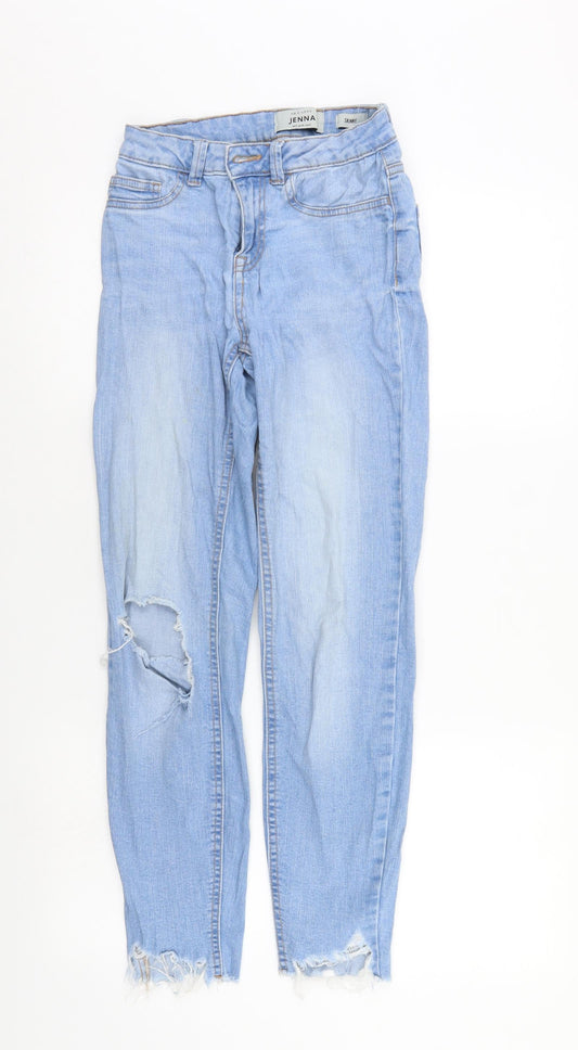 New Look Womens Blue  Denim Straight Jeans Size 6 L27 in