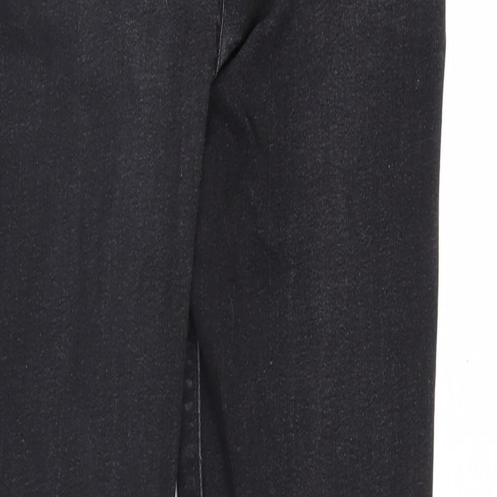 Denim & Co. Womens Black  Denim Tapered Jeans Size 12 L28 in - Elastic Waist