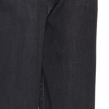 Denim & Co. Womens Black  Denim Tapered Jeans Size 12 L28 in - Elastic Waist