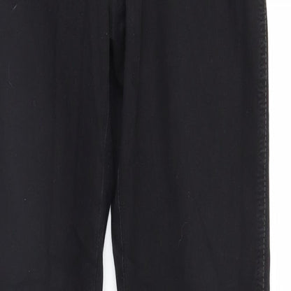 Cherokee Womens Black  Denim Straight Jeans Size 12 L30 in - Elastic Waist