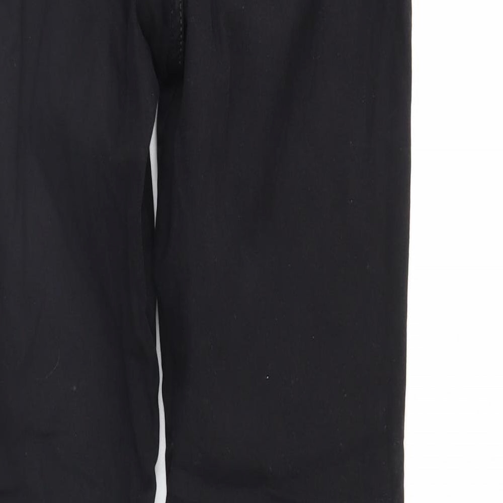 Cherokee Womens Black  Denim Straight Jeans Size 12 L30 in - Elastic Waist