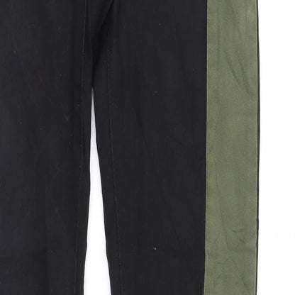 Womens UK Size S Terranova Regular Fit Straight Multicoloured Jeans