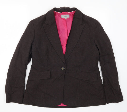 Marks and Spencer Womens Brown   Jacket Suit Jacket Size 16