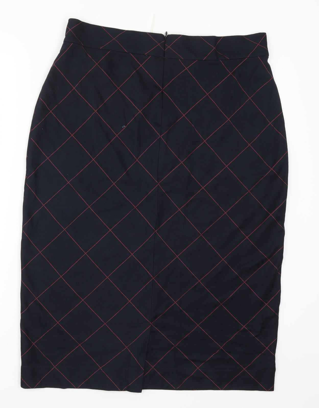 Gerry Weber Womens Blue Check  Straight & Pencil Skirt Size 18