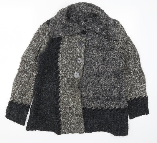 Womens UK Size 10 Marks and Spencer Grey Cardigan Jumper