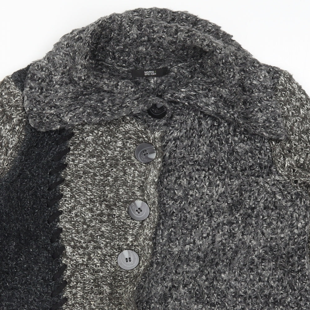 Womens UK Size 10 Marks and Spencer Grey Cardigan Jumper