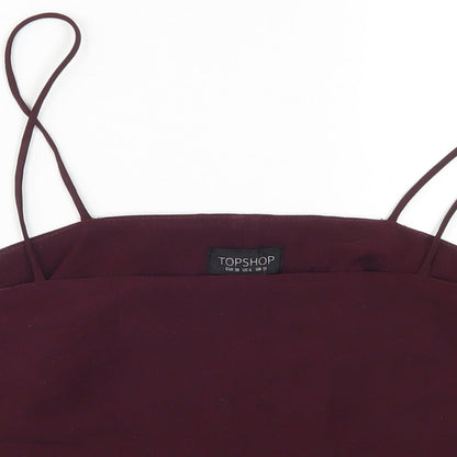 Womens UK Size 10 Topshop Purple Cropped Tank