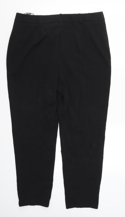Womens UK Size 16 Preworn Regular Fit  Black Trousers
