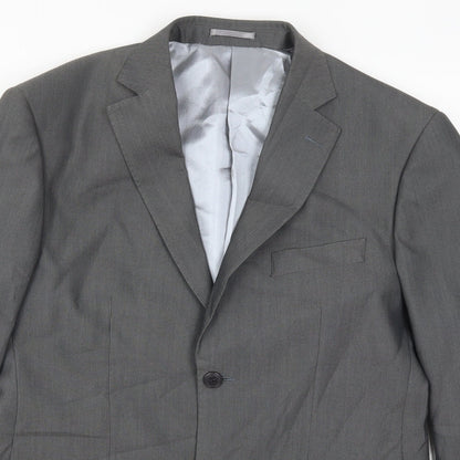 Kurt Muller Mens Grey   Jacket Suit Jacket Size 38