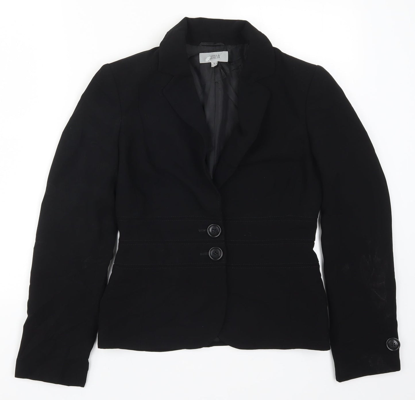 Womens UK Size 8 Marks and Spencer Regular Black Suit Jacket