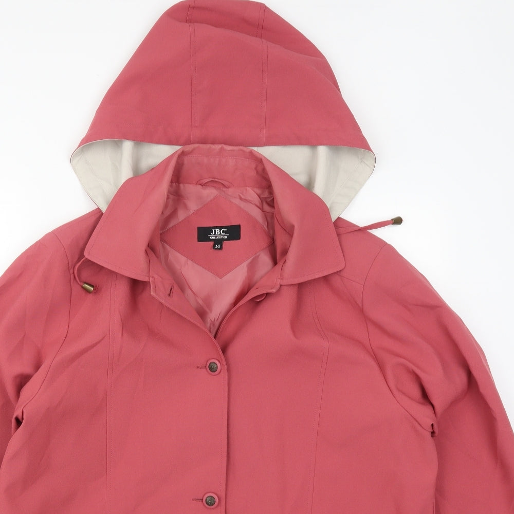 Womens UK Size 14 JBC Pink Overcoat