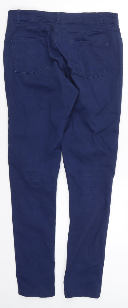 In Extenso Womens Blue   Chino Trousers Size 8 L29 in