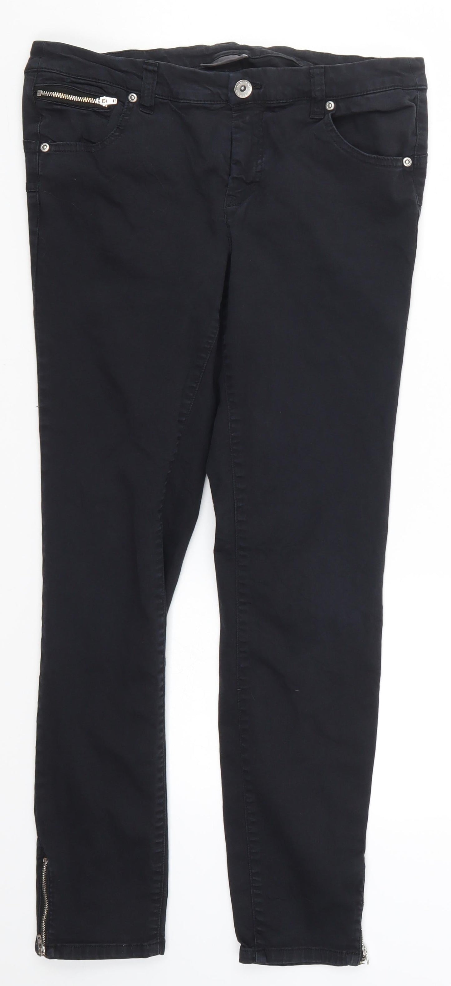 Yessica Womens Black  Denim Skinny Jeans Size 10 L27 in