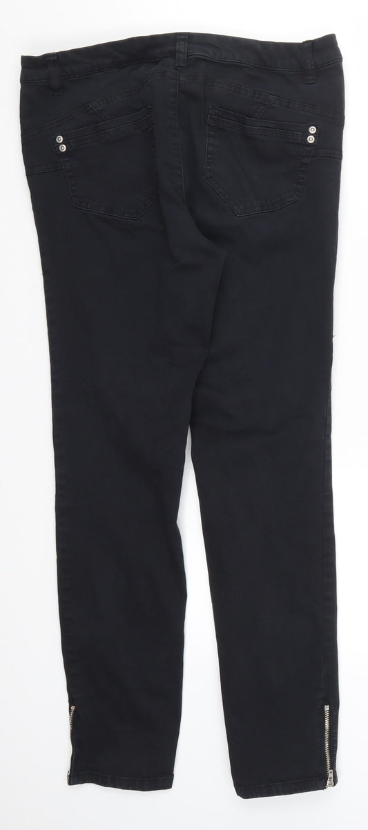 Yessica Womens Black  Denim Skinny Jeans Size 10 L27 in