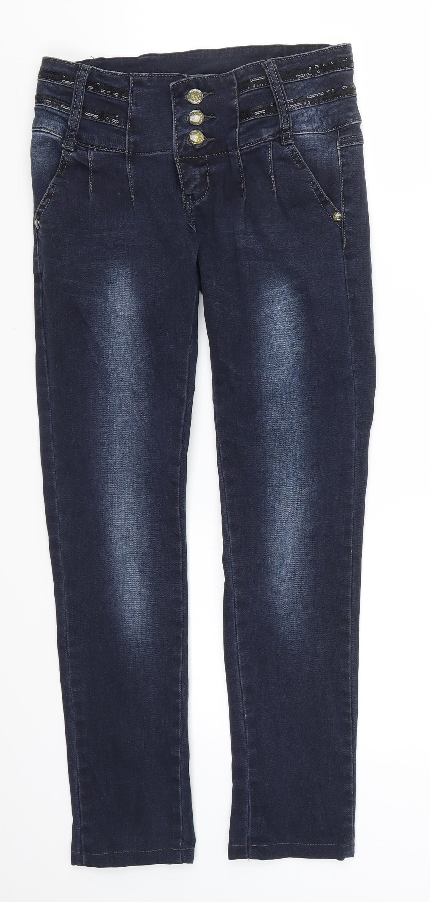 Womens UK Size 27 in Preworn Regular Fit Skinny Blue Jeans