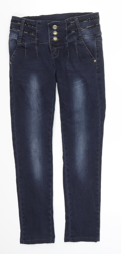 Womens UK Size 27 in Preworn Regular Fit Skinny Blue Jeans