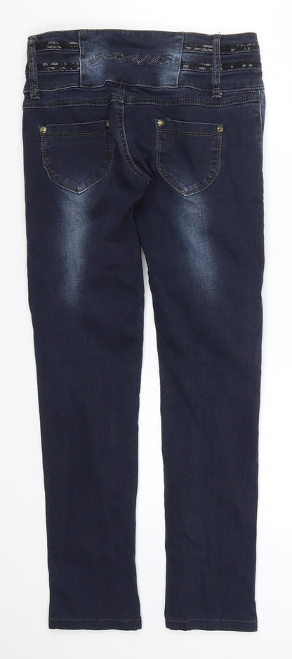 Womens UK Size 27 in Preworn Regular Fit Skinny Blue Jeans