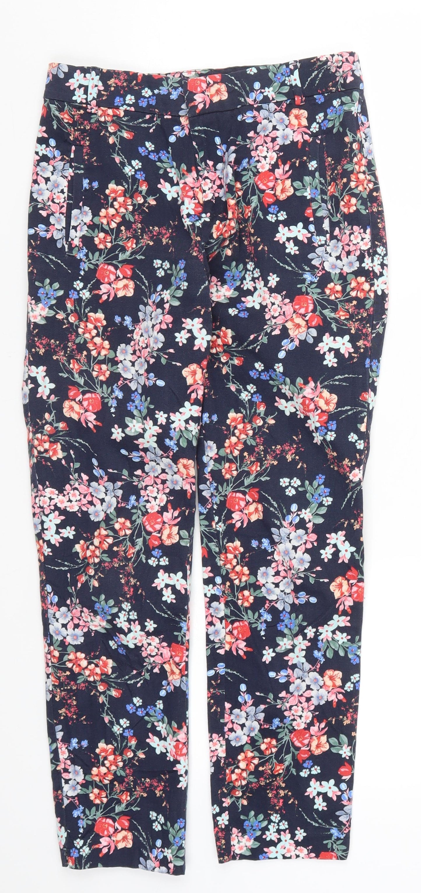 Stradivarius Womens Multicoloured Floral  Trousers  Size 6 L24 in