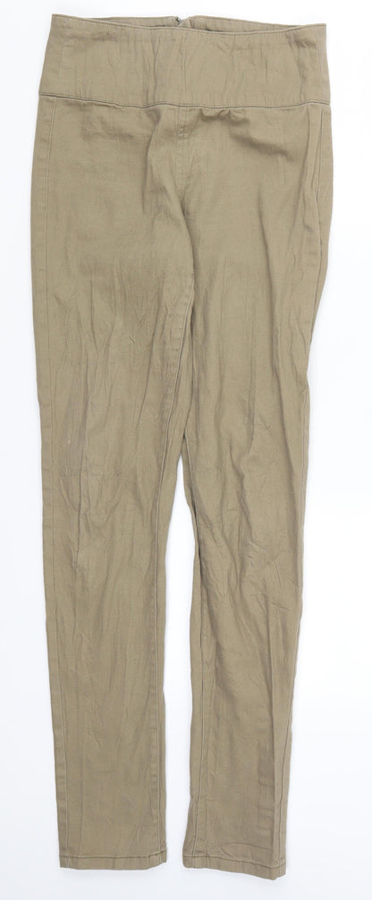 Womens UK Size 27 in Pieces Regular Fit  Beige Trousers