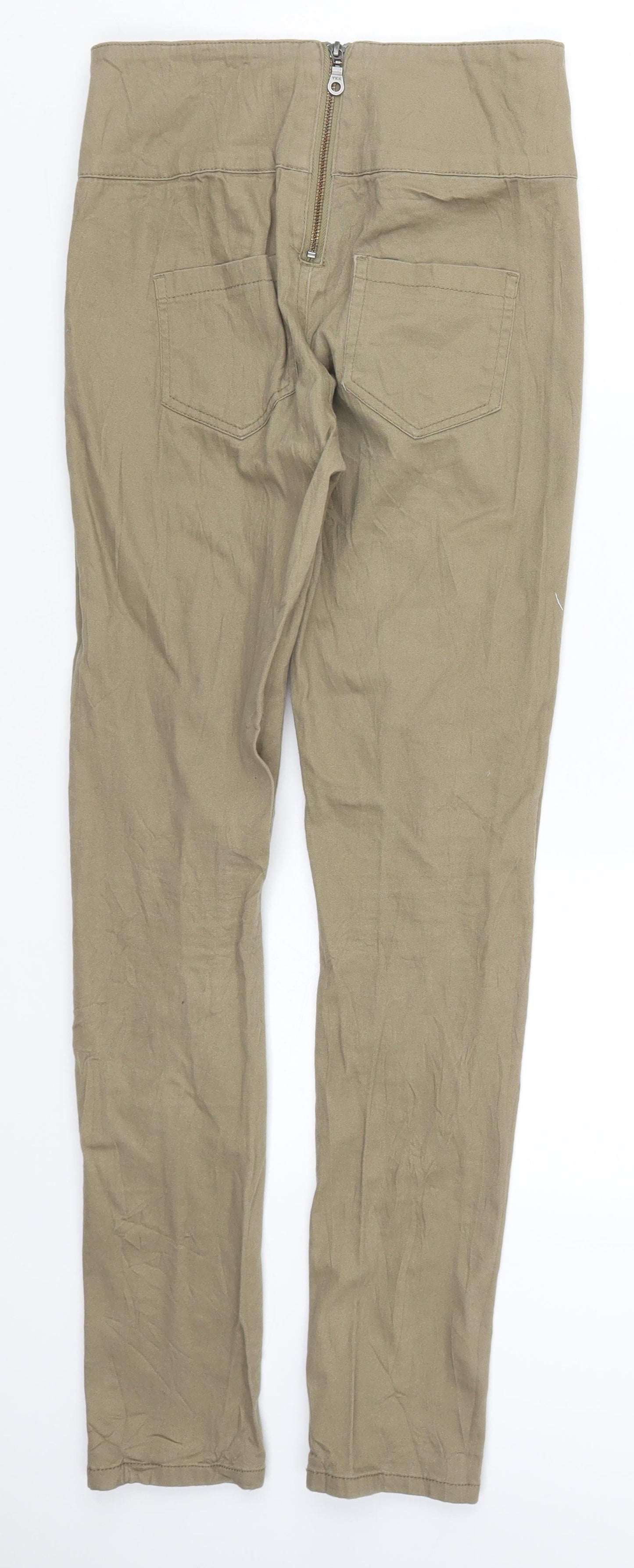Womens UK Size 27 in Pieces Regular Fit  Beige Trousers