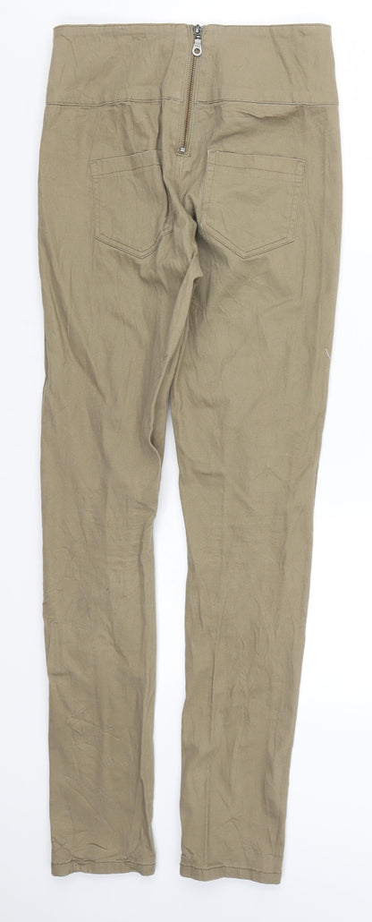 Womens UK Size 27 in Pieces Regular Fit  Beige Trousers