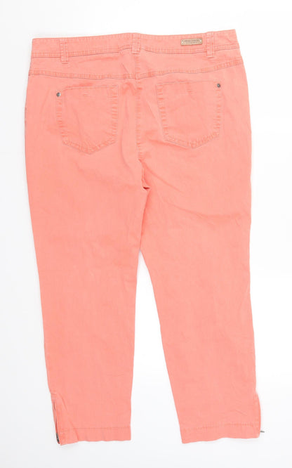 Gerry Weber Womens Pink   Cropped Trousers Size 20 L24 in