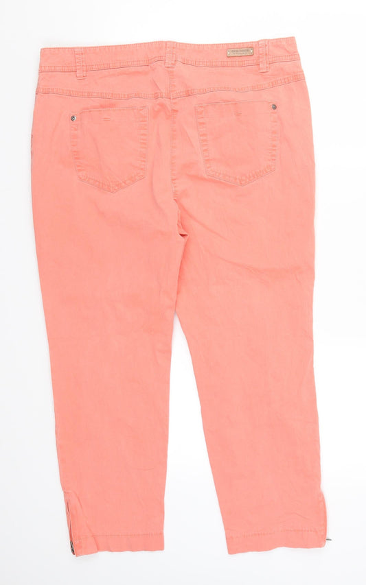 Gerry Weber Womens Pink   Cropped Trousers Size 20 L24 in