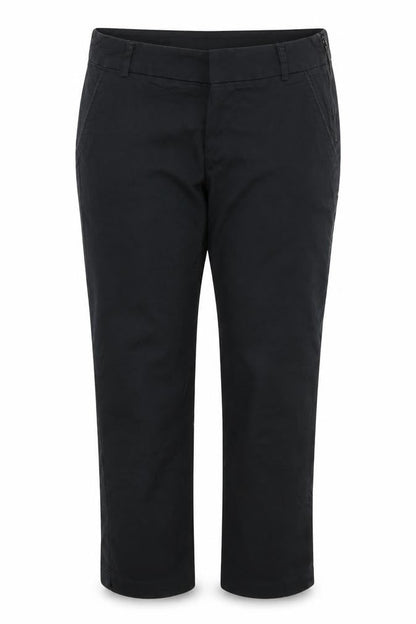 Womens UK Size 33 in ORSAY Regular Fit Cropped Black Trousers