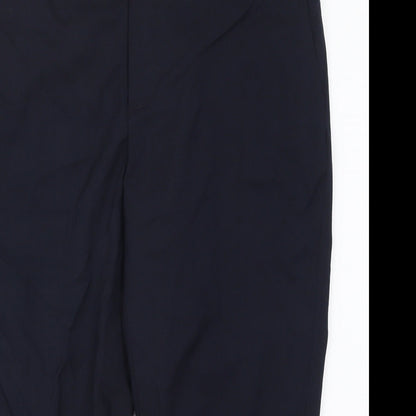 Bao Khanh Silk Womens Blue   Cropped Trousers Size 36 in L21.5 in