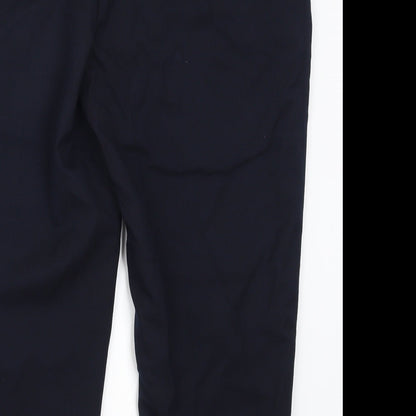 Bao Khanh Silk Womens Blue   Cropped Trousers Size 36 in L21.5 in