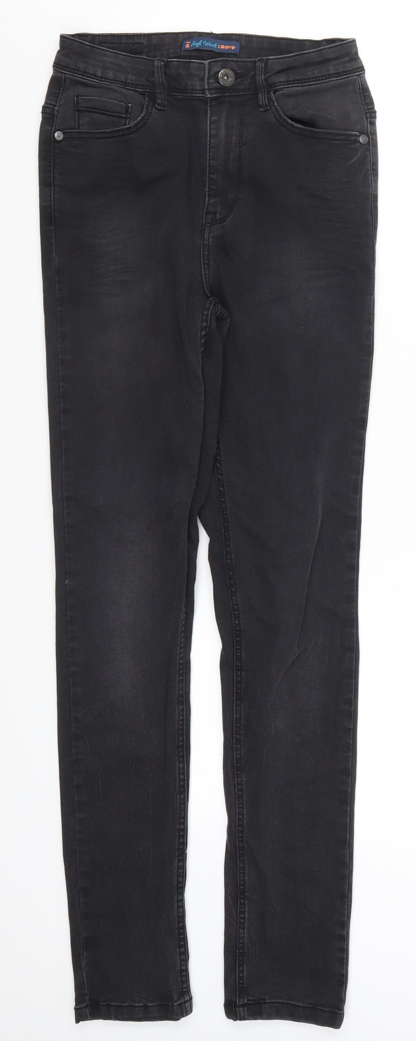 Womens UK Size 8 Preworn Regular Fit Skinny Grey Jeans