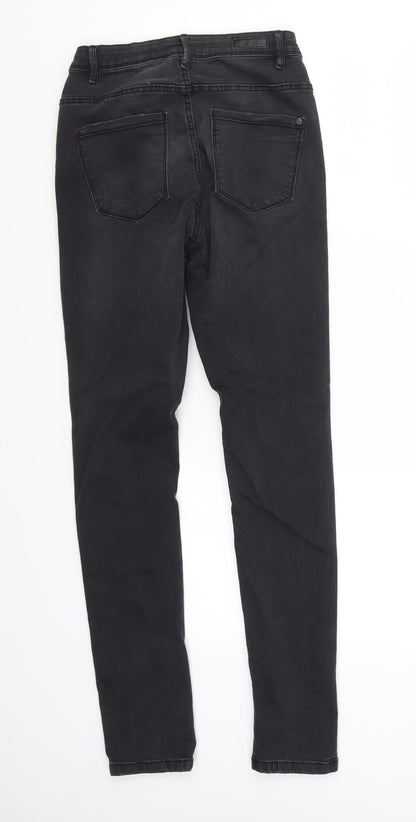 Womens UK Size 8 Preworn Regular Fit Skinny Grey Jeans