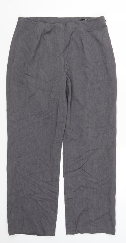 Perrugi Womens Grey   Trousers  Size 14 L27 in