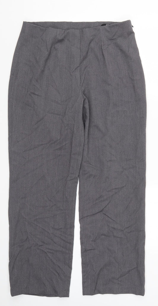 Perrugi Womens Grey   Trousers  Size 14 L27 in
