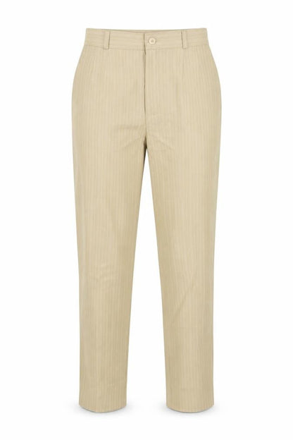 Award Womens Beige Striped  Trousers  Size 12 L27.5 in