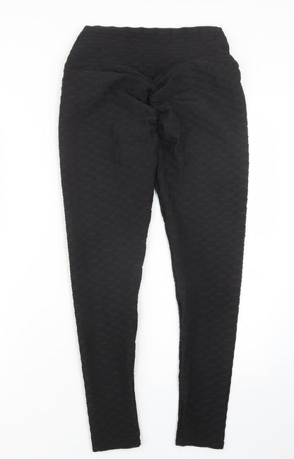 Womens UK Size L Preworn Regular Fit  Black Trousers