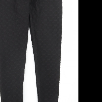 Womens UK Size L Preworn Regular Fit  Black Trousers