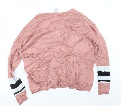 Womens UK Size XS ICHI Pink Pullover Jumper