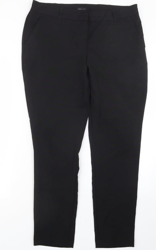 New Look Womens Black   Trousers  Size 14 L29 in