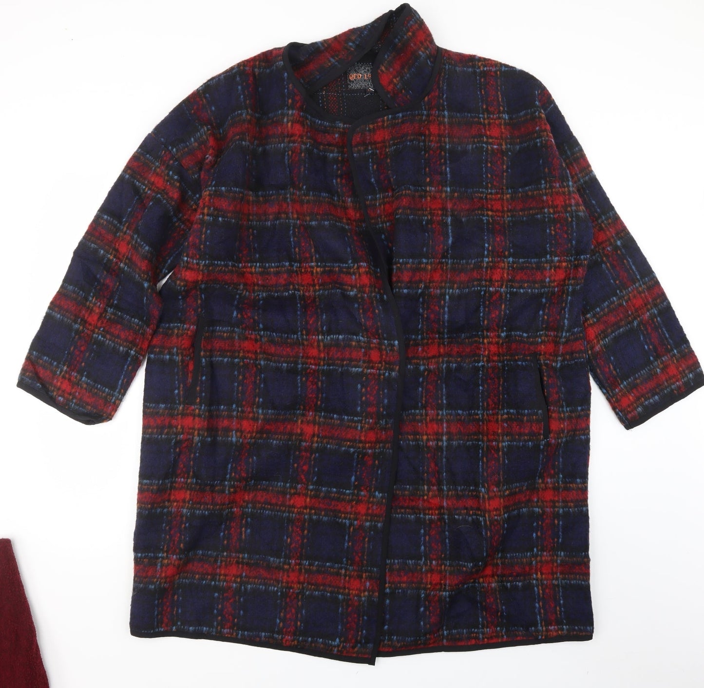 QED London Womens Red Check  Jacket  Size 16