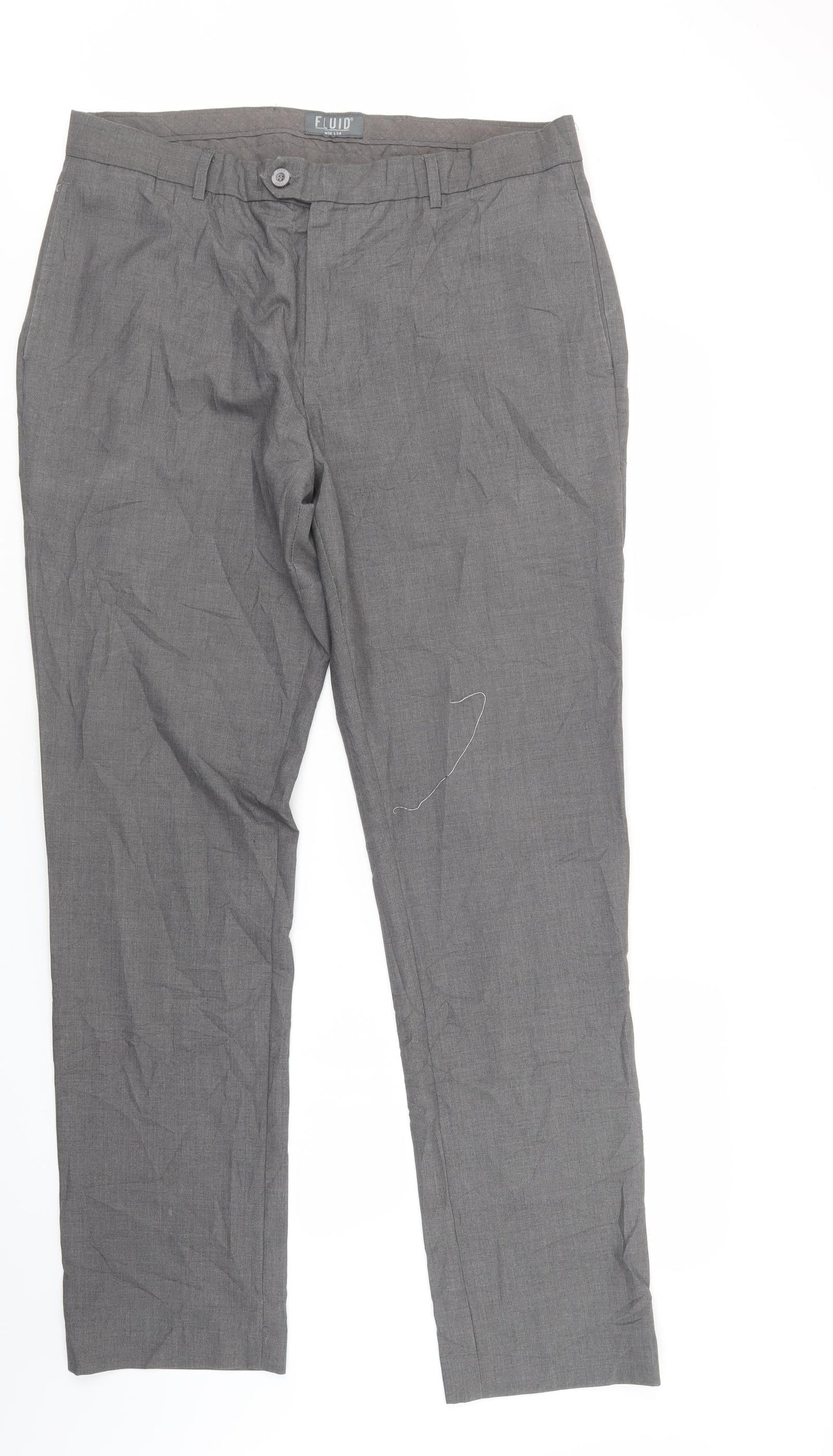 Fluid Mens Grey   Trousers  Size 36 in L34 in